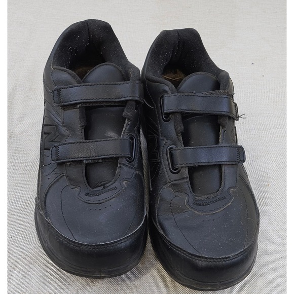 New Balance Other - New Balance 577 Mens Black Leather‎ Walking Shoes Hook and Loop Size 8.5 4E